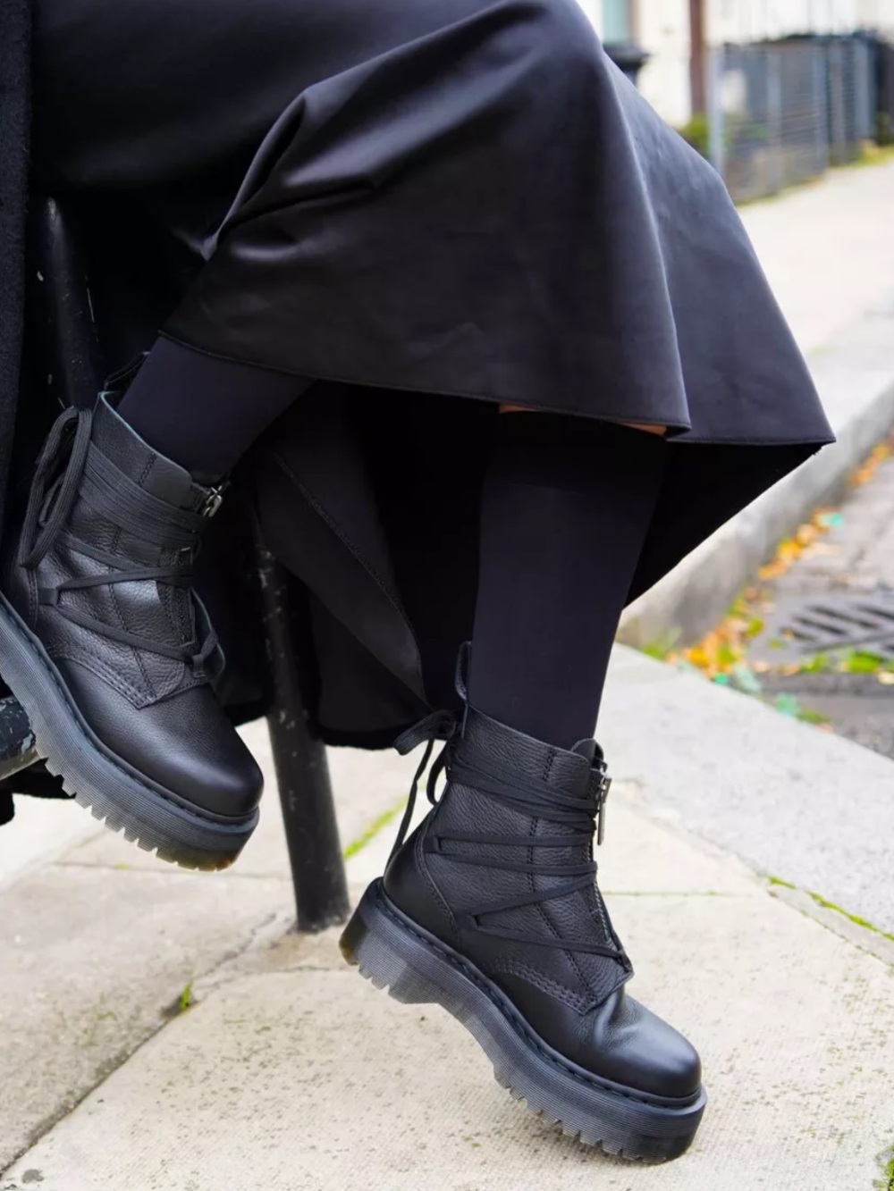 JARRICK II LACED LEATHER PLATFORM BOOTS - Picture 8 of 8